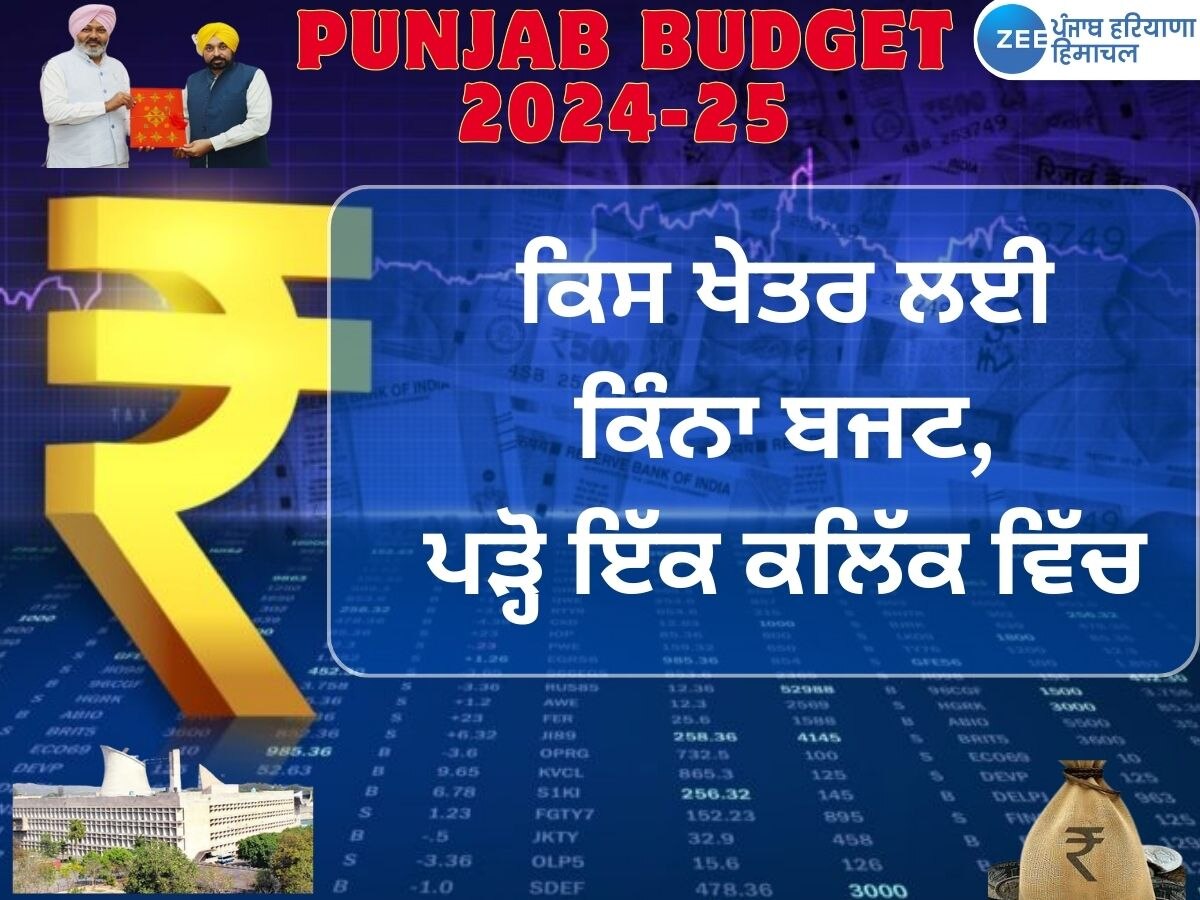 Punjab Budget Highlights: ਪੰਜਾਬ ਸਰਕਾਰ ਨੇ ਕਿਸ ਖੇਤਰ ਲਈ ਕਿੰਨਾ ਬਜਟ ਰੱਖਿਆ, ਪੜ੍ਹੋ 25 ਵੱਡੇ ਐਲਾਨ 