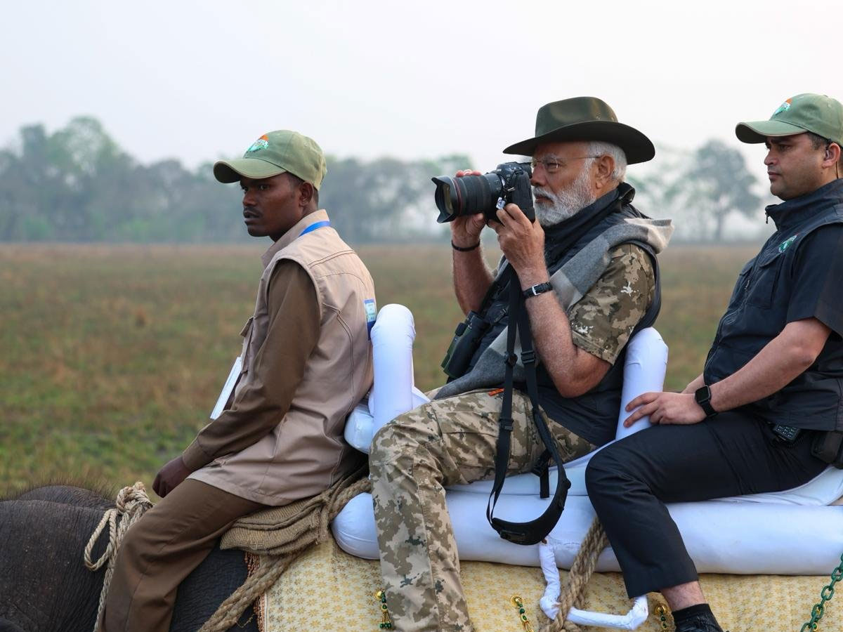 काजीरंगा नेशनल पार्क पहुंचे PM मोदी; हाथी की सवारी, लोगों से की ये अपील काजीरंगा नेशनल पार्क पहुंचे PM मोदी; हाथी की सवारी, लोगों से की ये अपील