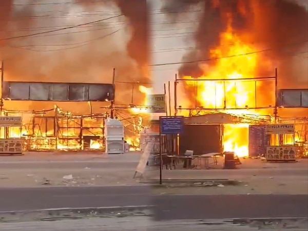 Greater Noida Fire: ग्रेटर नोएडा के ढाबे में लगी भीषण आग, वीडियो हो रहा है वायरल