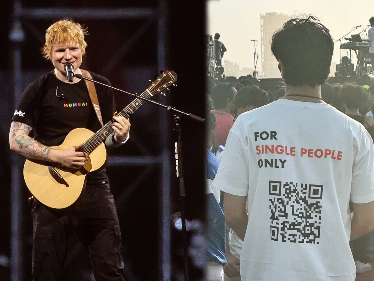 Ed Sheeran के कॉन्सर्ट में QR कोड वाली टी-शर्ट पहनकर पहुंचा शख्स, स्कैन किया तो उड़े होश