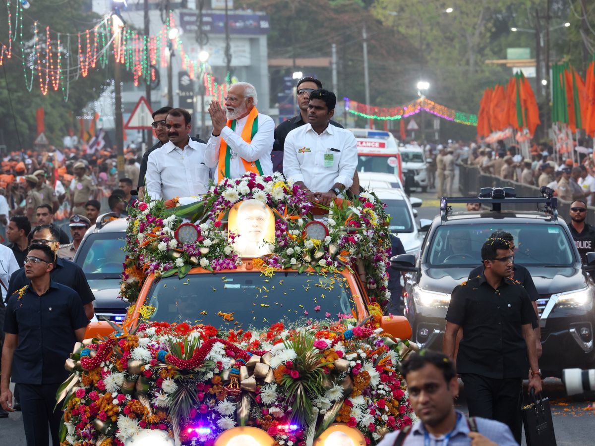 PM मोदी का जबरदस्त रोड शो, बोले-तमिलनाडु के नतीजे सबको चौंका देंगे