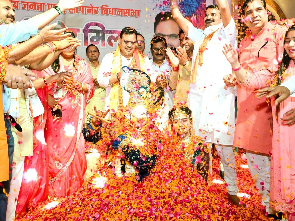 CM Bhajan Lal Celebrate Holi ZeeRajasthan