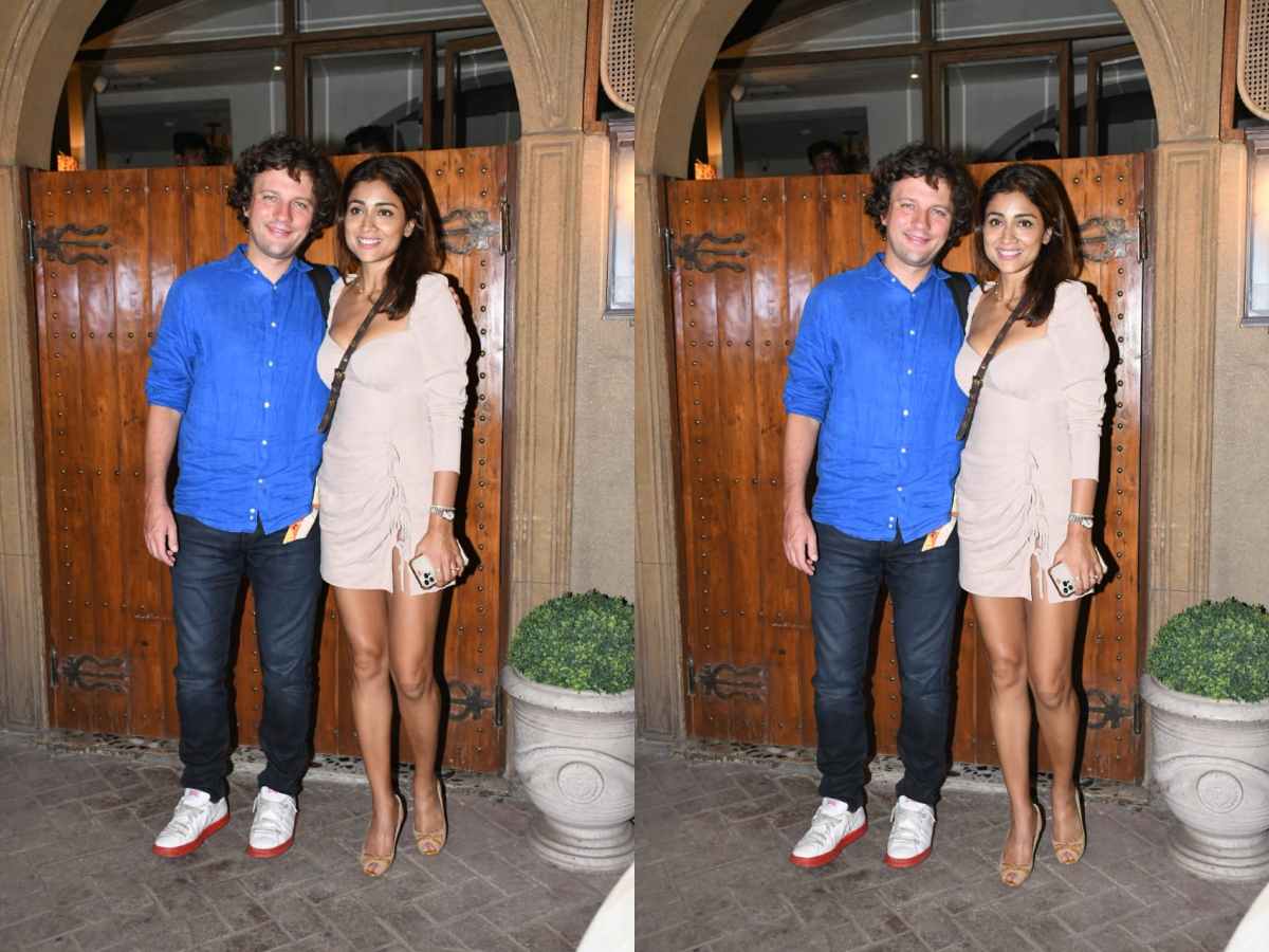 श्रिया सरन पति के साथ