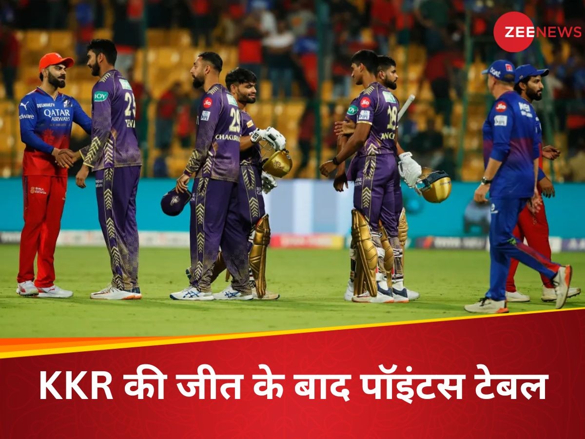 IPL Points Table: कोलकाता की जीत से बदल गई पॉइंट्स टेबल की तस्वीर, जानें RCB को कितना नुकसान; टॉप पर कौन?