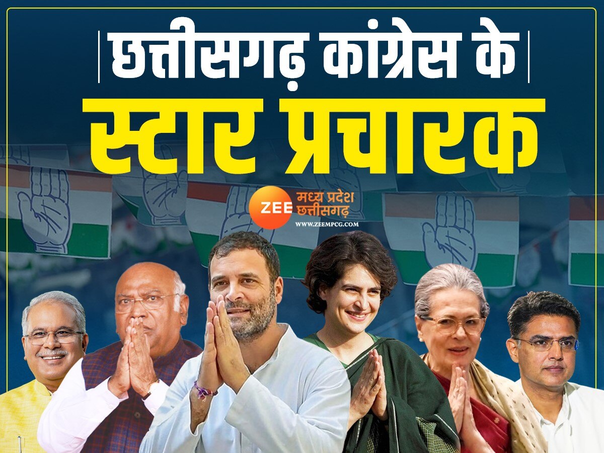 Chhattisgarh Congress: छत्तीसगढ़ कांग्रेस के स्टार प्रचारकों की सूची जारी, इन 40 दिग्गज नेताओं का नाम शामिल