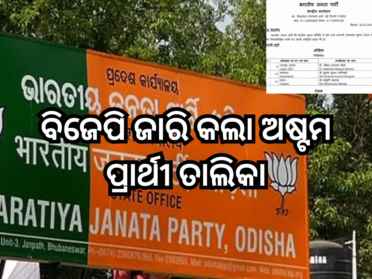 BJP Odisha Candidate List 2024