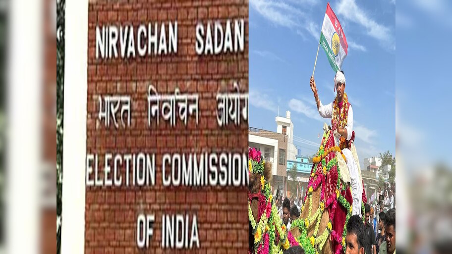BAP candidate Rajkumar Roat from Banswara Dungarpur has to ride a camel ...