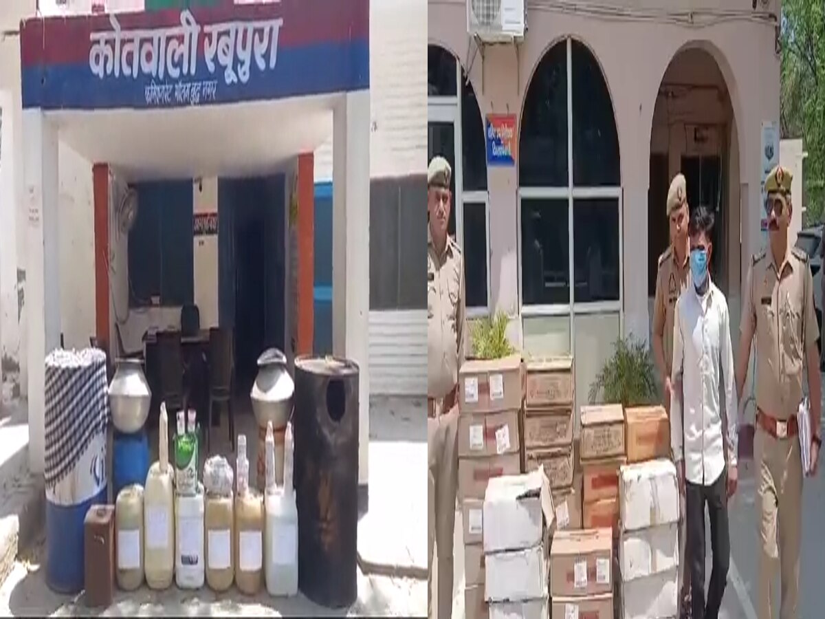 Noida News: आबकारी विभाग और पुलिस की ताबड़तोड़ कार्रवाई, 500 लीटर से ज्यादा अवैध शराब और 2120 पव्वे बरामद