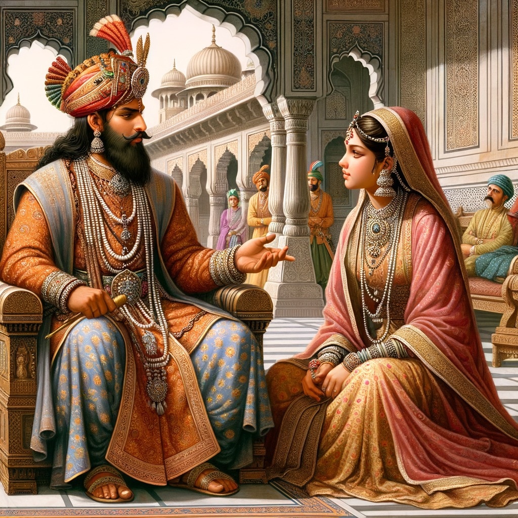 Indian Raja Riski hindu raja married to muslim princesses mughal akbar daughter Shahzadi ...