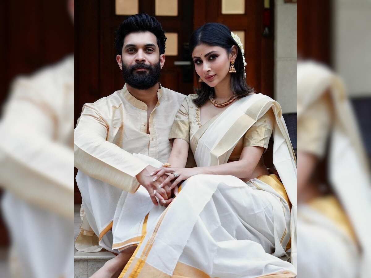 Mouni Roy Suraj Nambiar celebrate Poila Boisakh and Vishu see couple ...