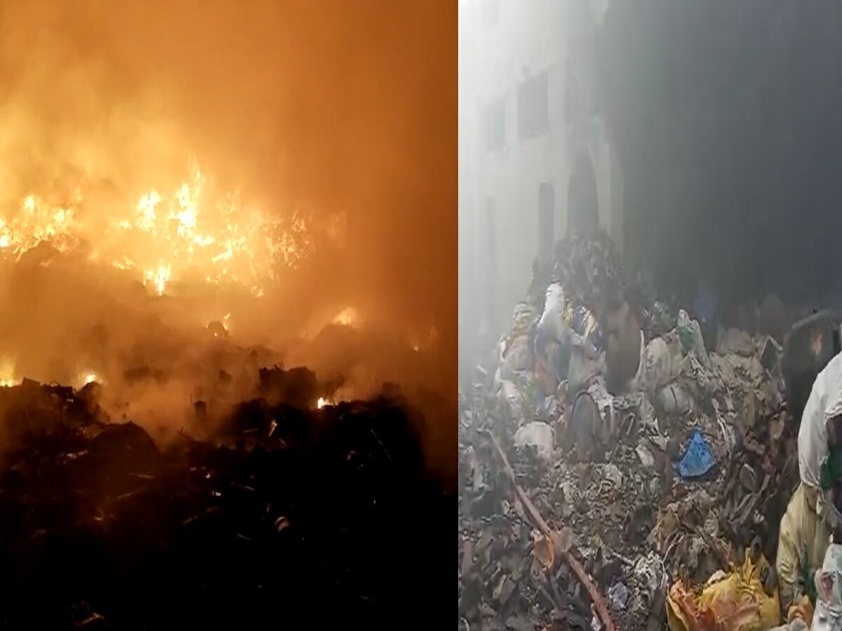 Una Fire News: ऊना के मेहतपुर इंडस्ट्री एरिय में एक कबाड़ के गोदाम में लगी भीषण आग