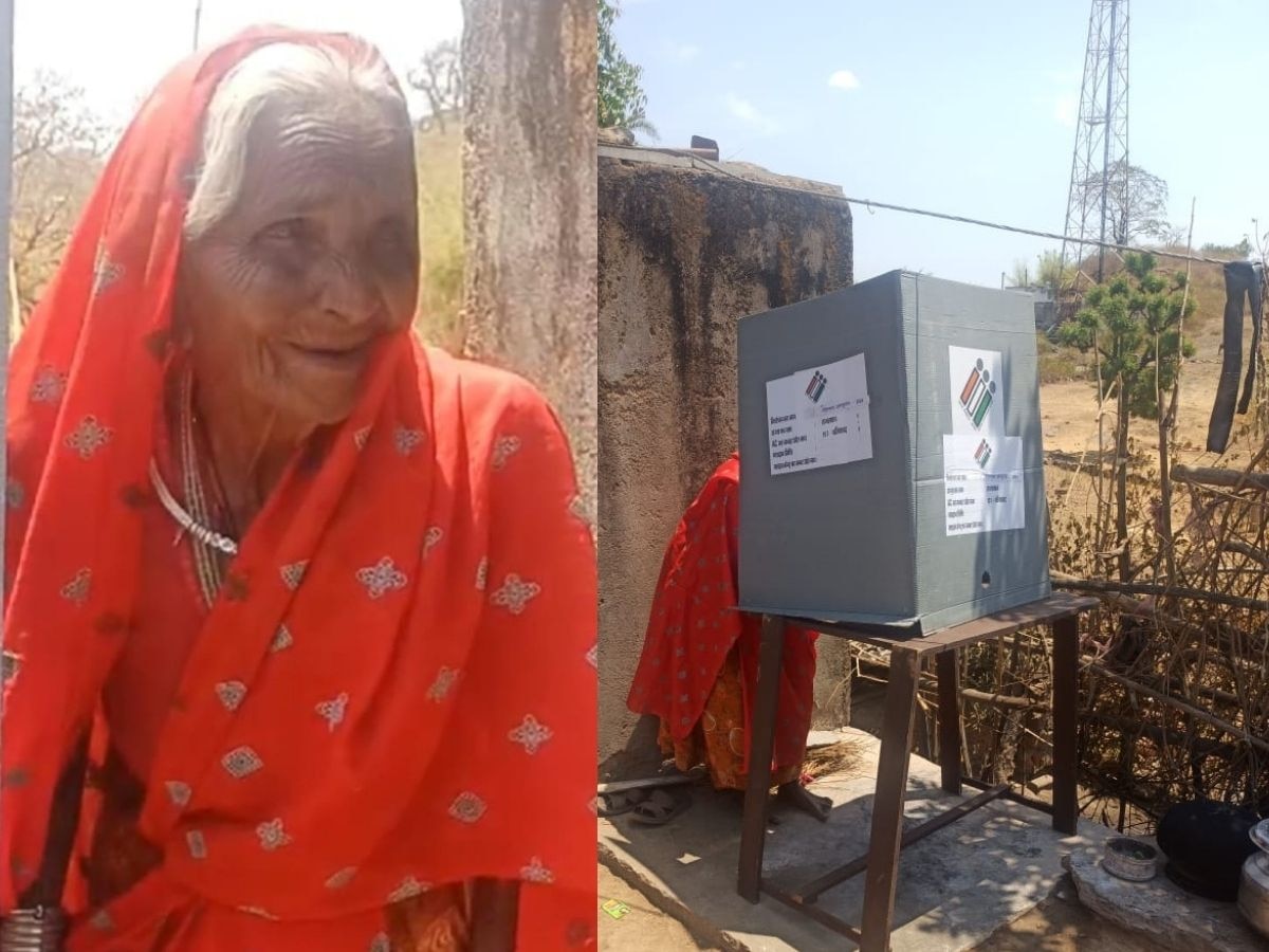 प्रतापगढ़- 114 साल की अमरीबाई 72 साल से कर रही हैं मतदान, मतदाताओं से की सरकार बनाने में योगदान देने की अपील