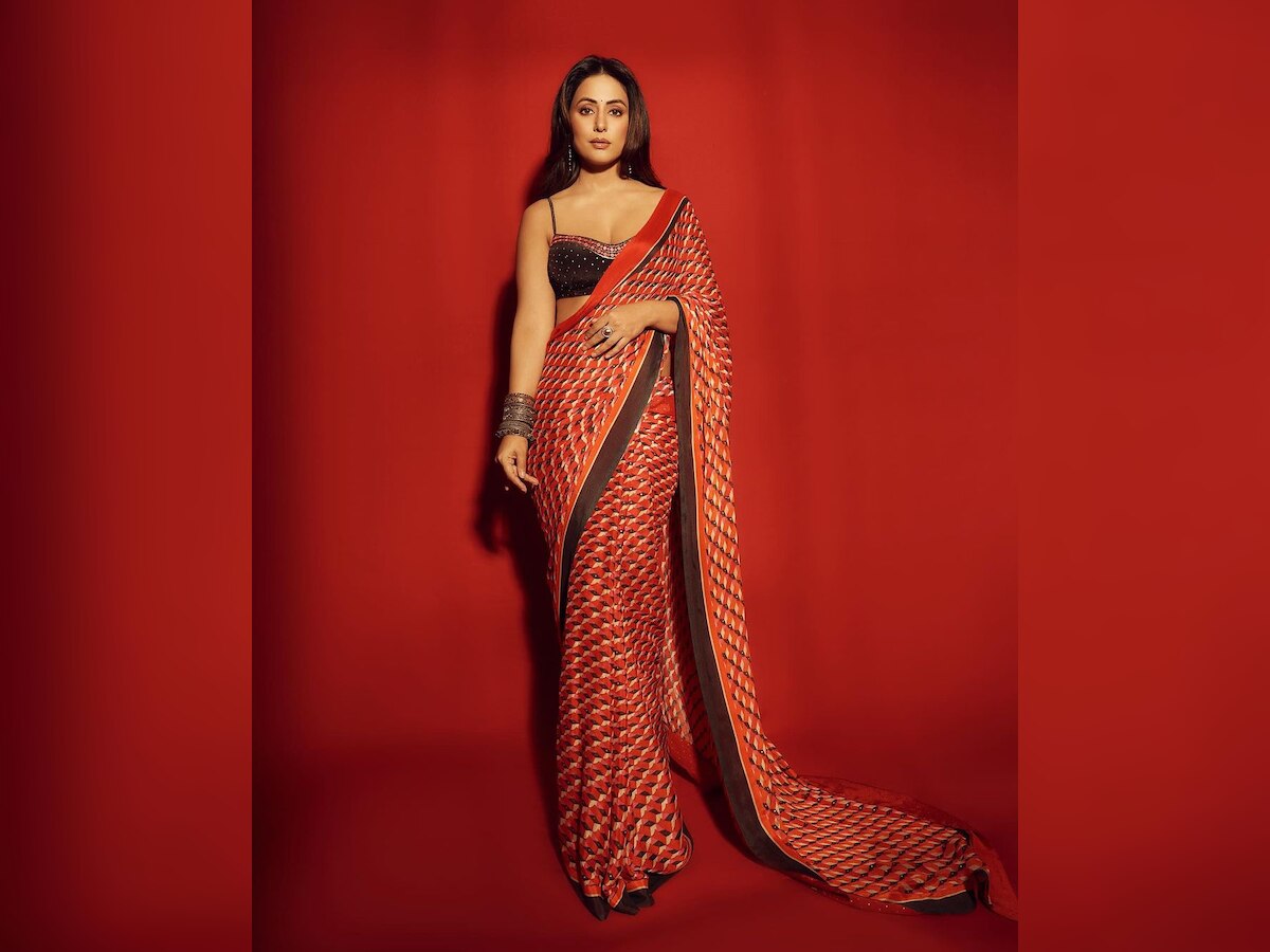 हिना का साड़ी लुक