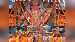 धौलपुर के बाड़ी में हनुमान जन्मोत्सव पर शहर में निकली पहली बार शोभायात्रा