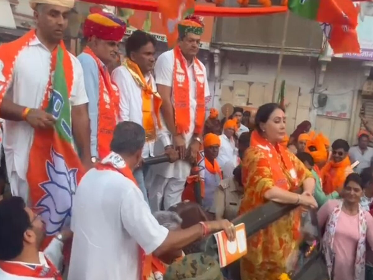 Lok Sabha chunav 2024 Deputy CM Diya Kumari Road show in support of BJP ...