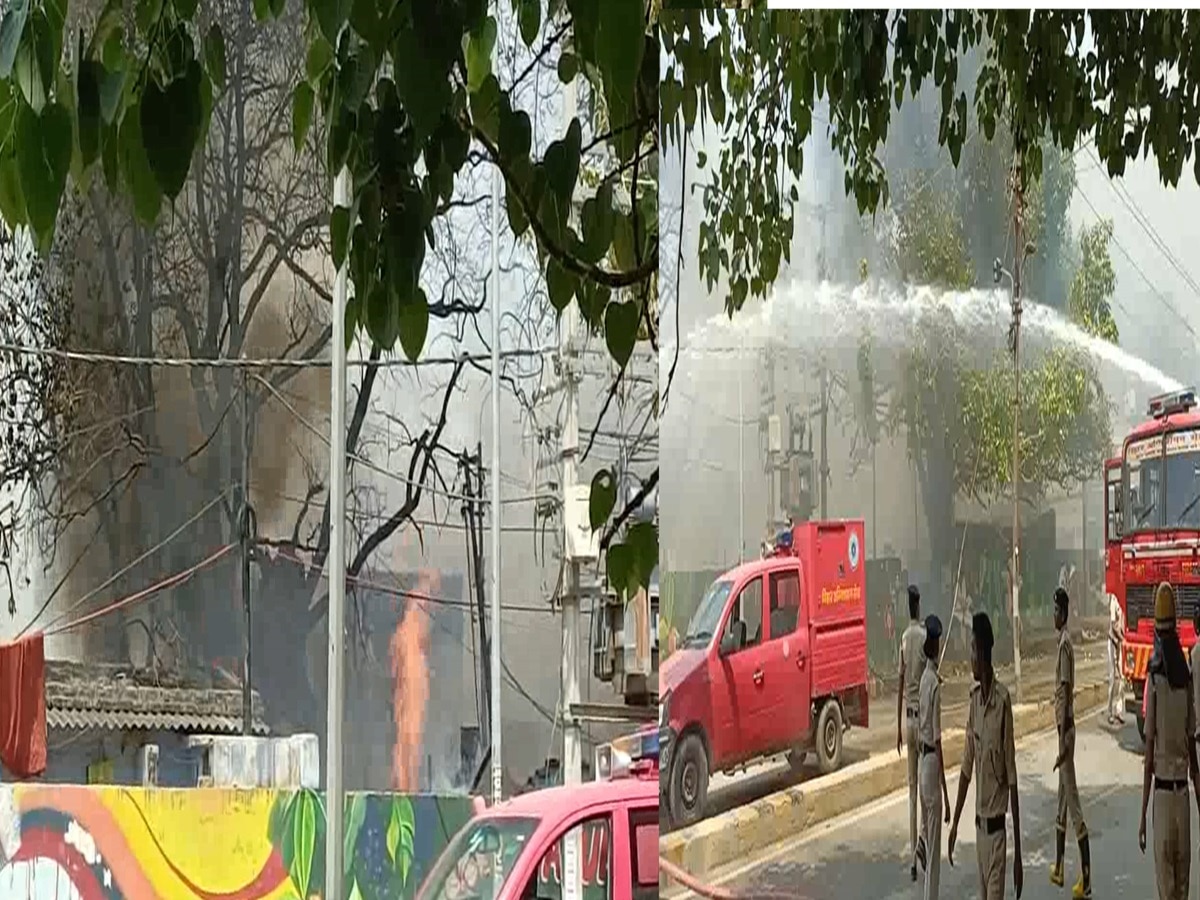 राजधानी पटना के बुद्धा कॉलोनी में लगी भयंकर आग