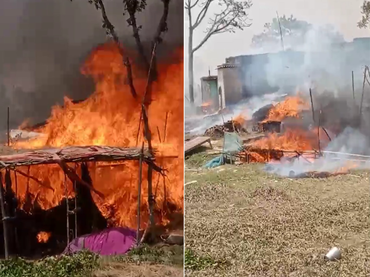 मुजफ्फरपुर में शॉर्ट सर्किट से आग