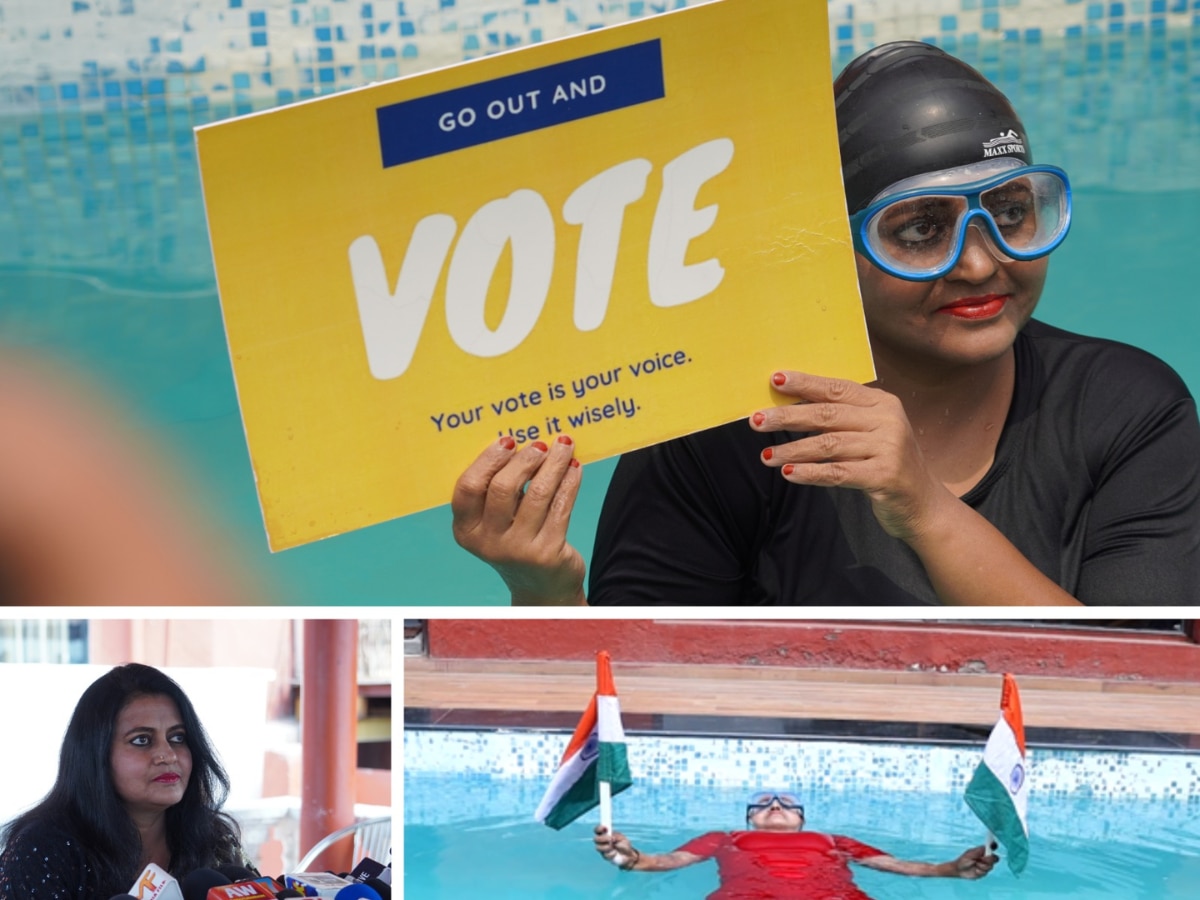 विशेष जल योग सत्र के जरिए मतदाताओं को जागरूक कर रहीं डॉ सविता रानी