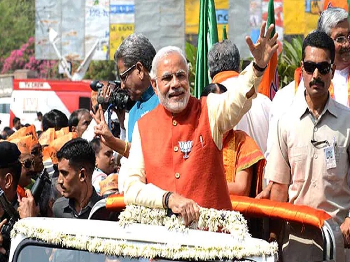 प्रधानमंत्री नरेंद्र मोदी पटना रोड शो