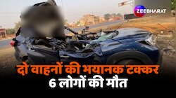 हापुड़ में भीषण हादसा, ट्रक से भिड़ी कार, छह लोगों की मौत