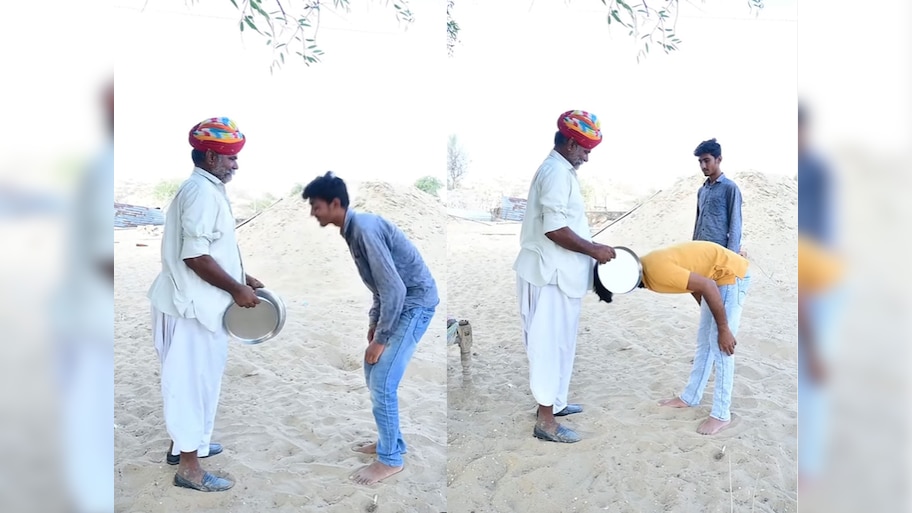 राजस्थानी ताऊ के चक्कर में पड़कर बज गई छोरे के कानों की बैंड, Video देख ...