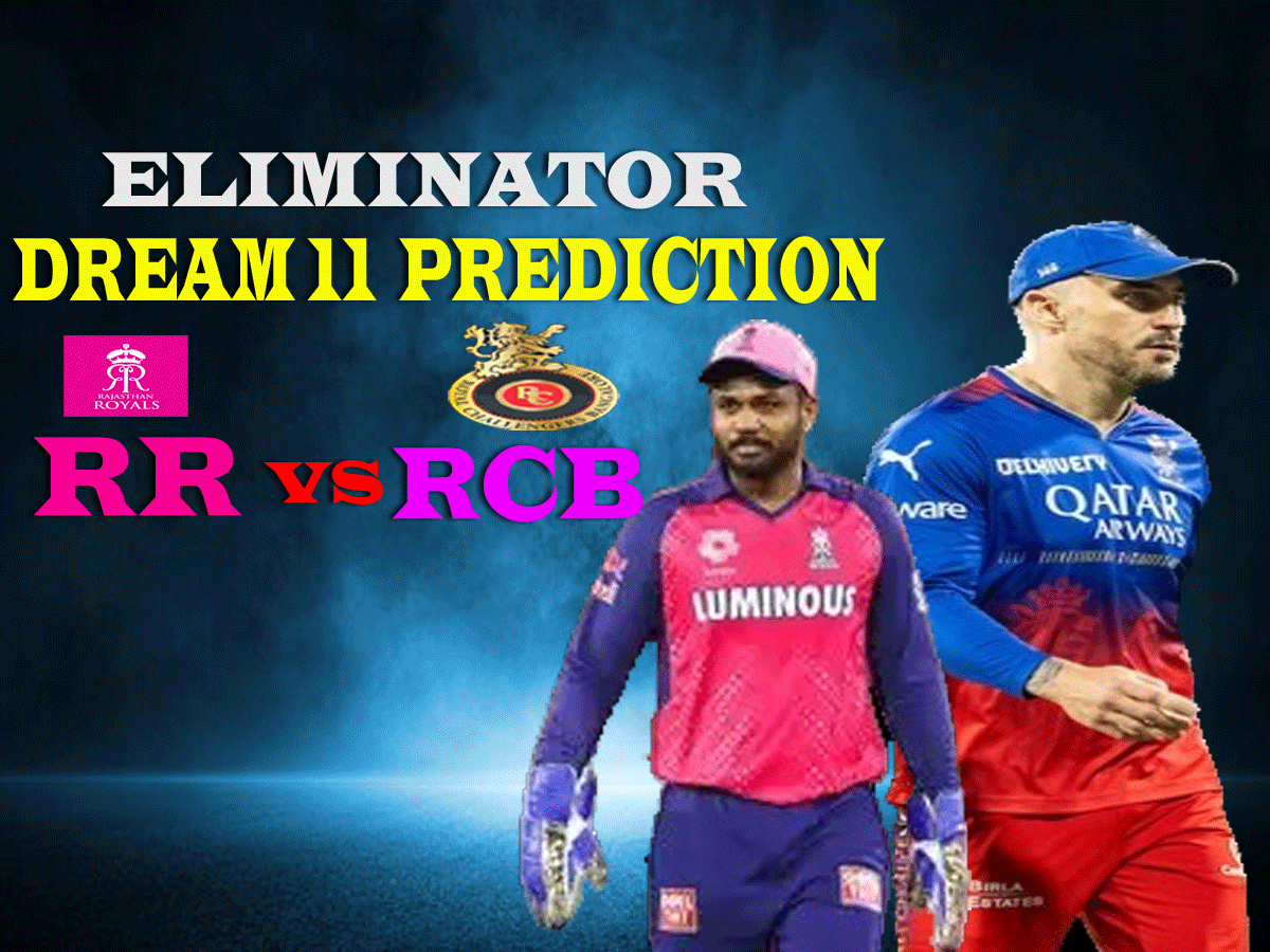 RR vs RCB dream 11 Prediction: एलिमिनेटर मैच में ऐसे बनाएं ड्रीम11 टीम, जानें पिच रिपोर्ट और प्लेइंग 11 RR vs RCB dream 11 Prediction: एलिमिनेटर मैच में ऐसे बनाएं ड्रीम11 टीम, जानें पिच रिपोर्ट और प्लेइंग 11