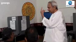 chief minister naveen patnaik cast his vote at bhubaneswar