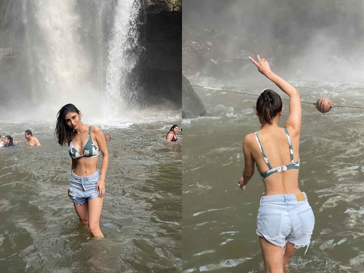 चिलचिलाती गर्मी के बीच झरने में एन्जॉय