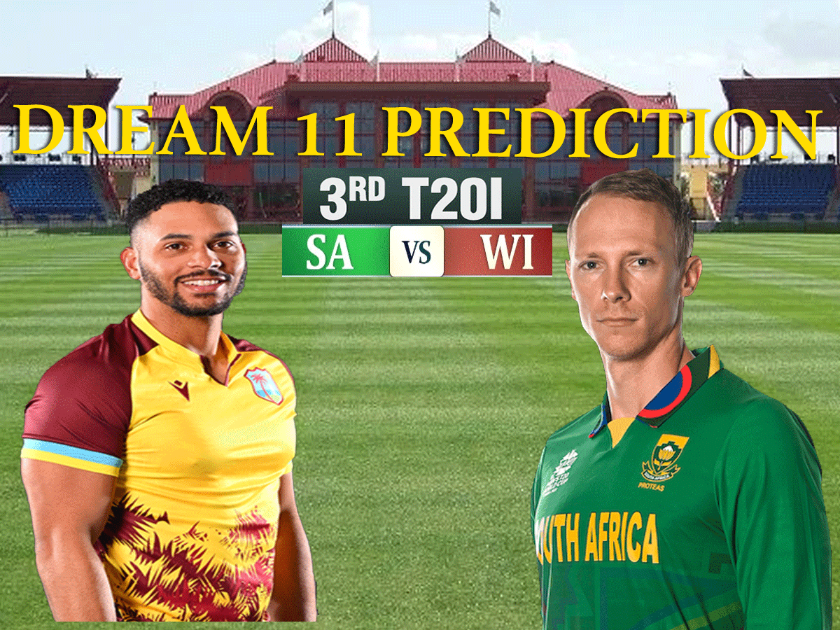 WI vs SA Dream 11 Prediction: ऐसे बनाएं ड्रीम11 टीम, जानें पिच रिपोर्ट और प्लेइंग इलेवन WI vs SA Dream 11 Prediction: ऐसे बनाएं ड्रीम11 टीम, जानें पिच रिपोर्ट और प्लेइंग इलेवन