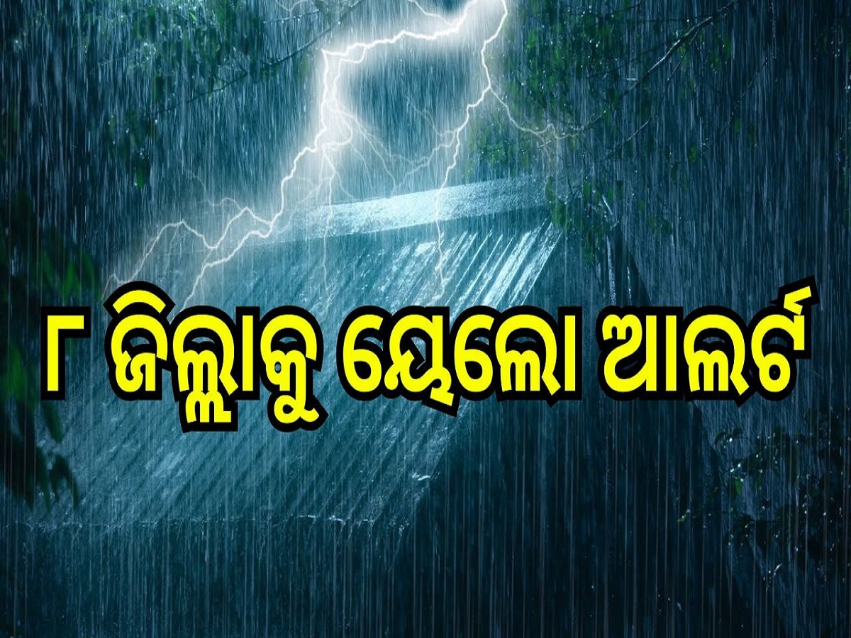 Weather Report: ଏହି ୮ ଜିଲ୍ଲାକୁ ୟେଲୋ ଆଲର୍ଟ, ବିଜୁଳି, ଘଡ଼ଘଡ଼ି ସହ ବର୍ଷା...