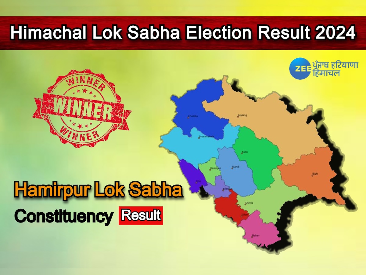 Hamirpur Lok Sabha Chunav 2024 Result Live: हमीरपुर सीट पर अनुराग ठाकुर पांचवी बार बनेंगे सांसद, 1 लाख वोटों के अंतर से हुई जीत