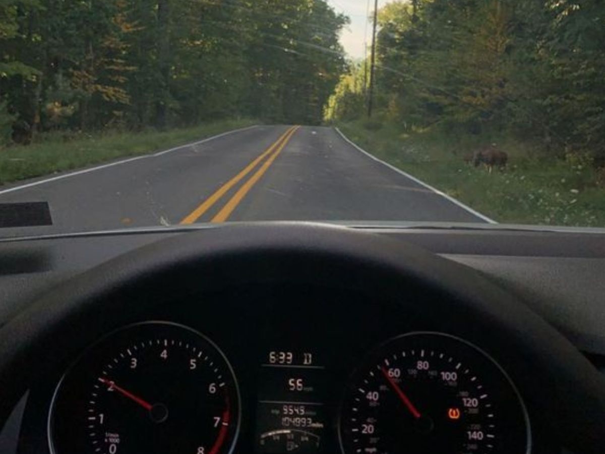 car driving in mountains