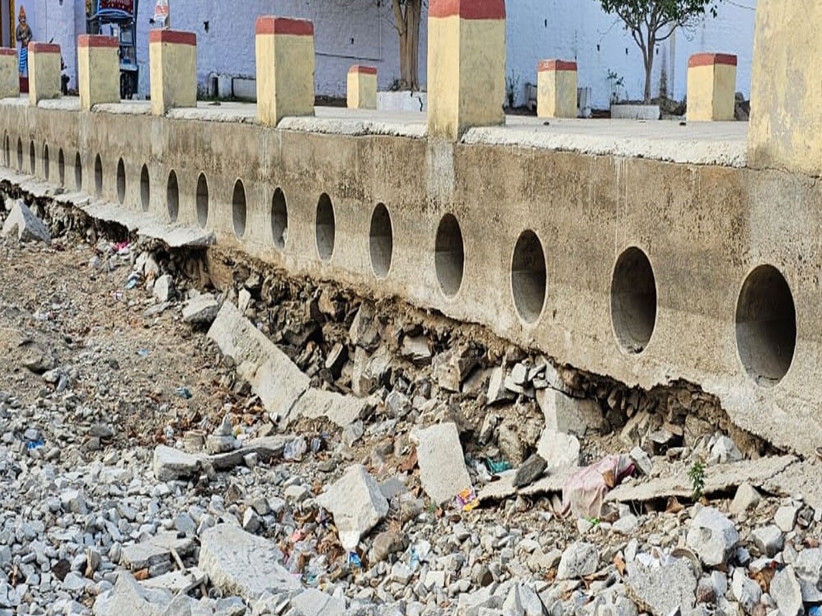 culvert built at a cost of 30 lakhs in Amet Rajsamand was washed away ...