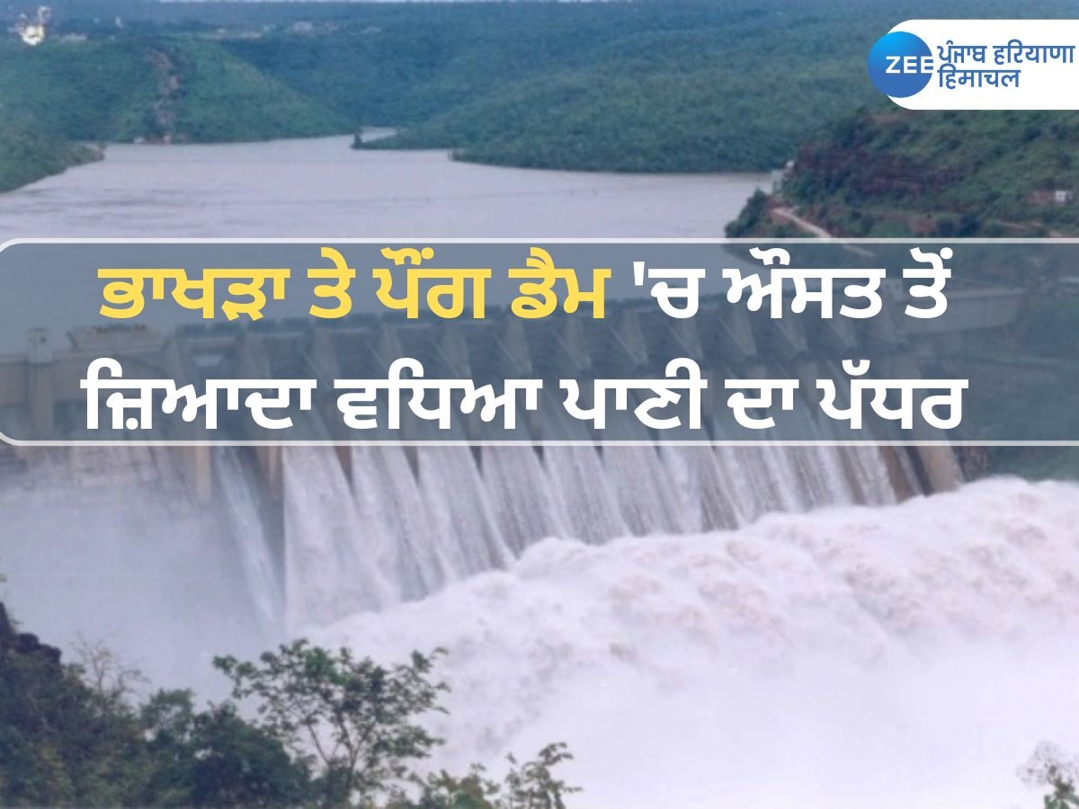 Bhakra Dam Water level: ਭਾਖੜਾ ਤੇ ਪੌਂਗ ਡੈਮ 'ਚ ਔਸਤ ਤੋਂ ਜ਼ਿਆਦਾ ਵਧਿਆ ਪਾਣੀ ਦਾ ਪੱਧਰ, ਪ੍ਰਸ਼ਾਸਨ ਵੱਲੋਂ ਐਡਵਾਈਜ਼ਰੀ ਜਾਰੀ