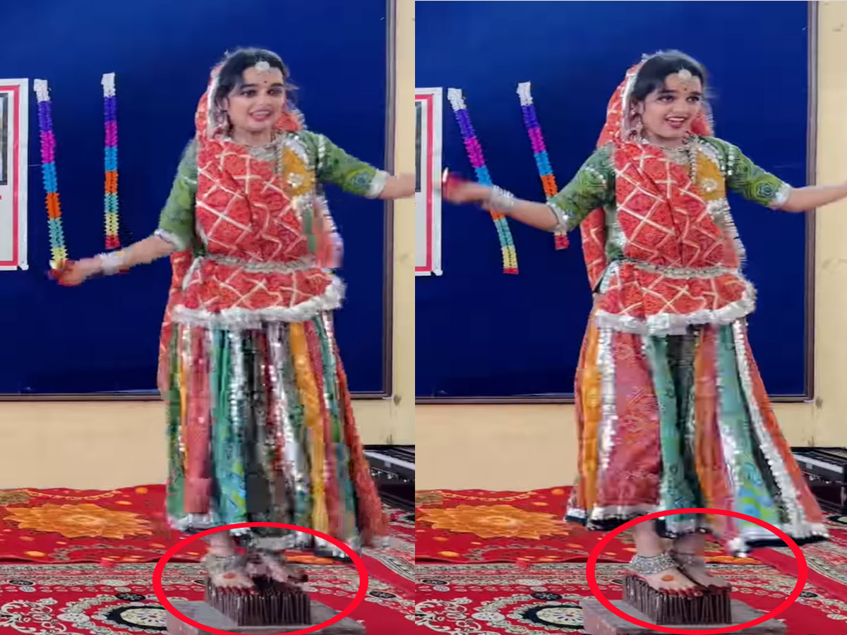Video: राजस्थानी छोरी ने लोहे की कीलों पर किया डांस, देखने वालों के उड़े होश Video: राजस्थानी छोरी ने लोहे की कीलों पर किया डांस, देखने वालों के उड़े होश