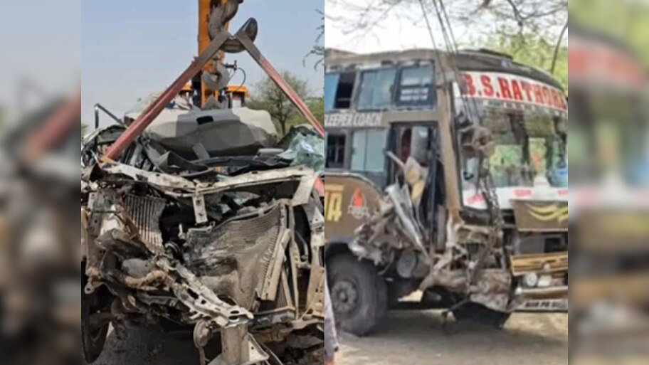 Barmer Accident News: निजी बस और कार में जोरदार भिड़ंत, हादसे में 1 की मौत