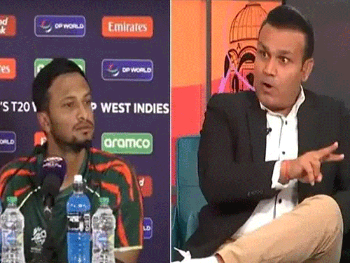 कौन विरेंद्र सहवाग? एक मैच में अर्धशतक लगाते ही शाकिब अल-हसन दिखाई अकड़, Video कौन विरेंद्र सहवाग? एक मैच में अर्धशतक लगाते ही शाकिब अल-हसन दिखाई अकड़, Video