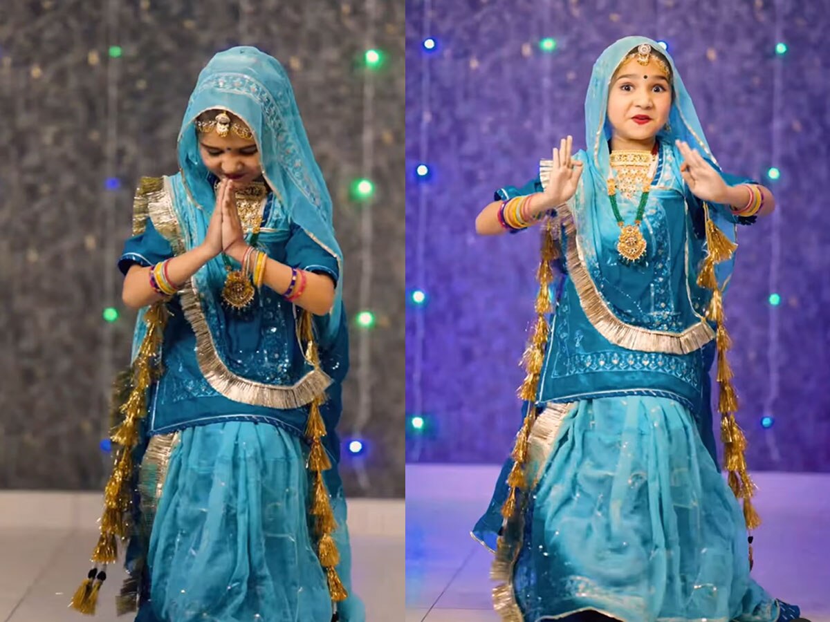 राजस्थान की छोटी बच्ची ने बड़े ही प्यार से बताया 'खम्मा खणी' का तरीका, Video वायरल