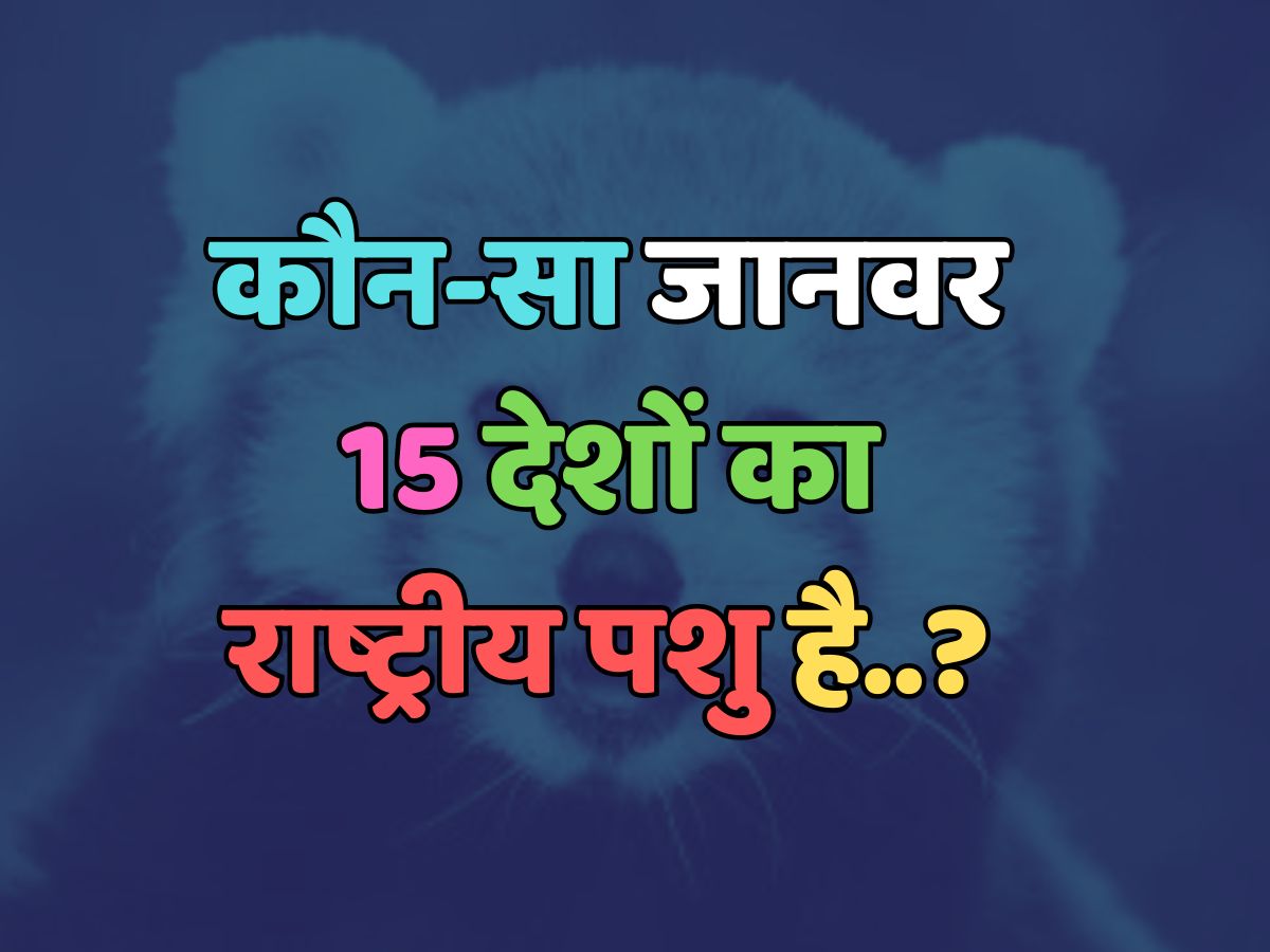 Trending Quiz : कौन सा जानवर 15 देशों का राष्ट्रीय पशु है? Trending Quiz : कौन सा जानवर 15 देशों का राष्ट्रीय पशु है?