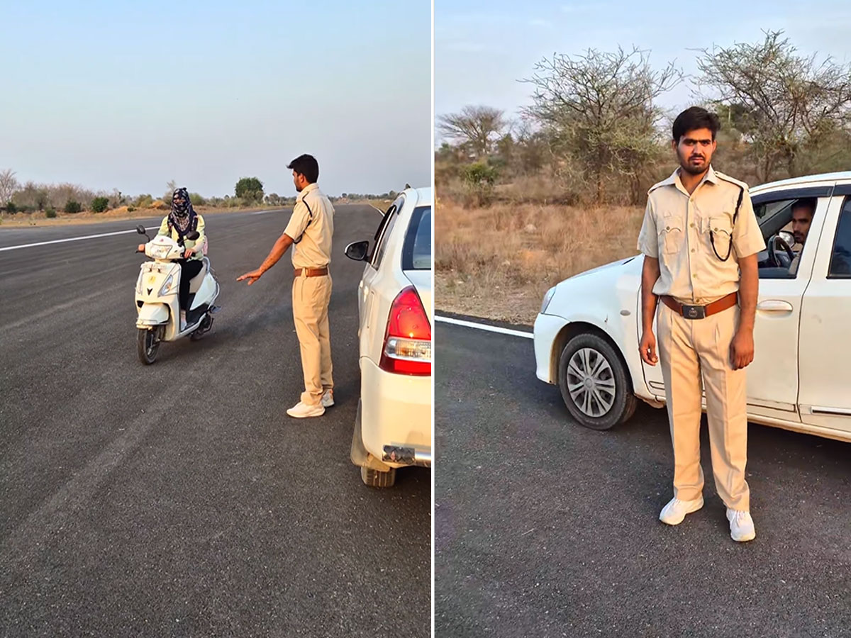 पुलिसवाले के रोकने पर राजस्थानी लड़की ने दिया गजब जवाब, हंसते-हंसते लोगों की हालत खराब पुलिसवाले के रोकने पर राजस्थानी लड़की ने दिया गजब जवाब, हंसते-हंसते लोगों की हालत खराब