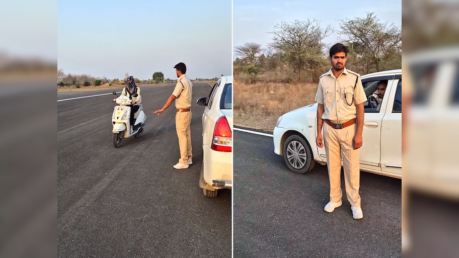 पुलिसवाले के रोकने पर राजस्थानी लड़की ने दिया गजब जवाब, हंसते-हंसते लोगों की हालत खराब