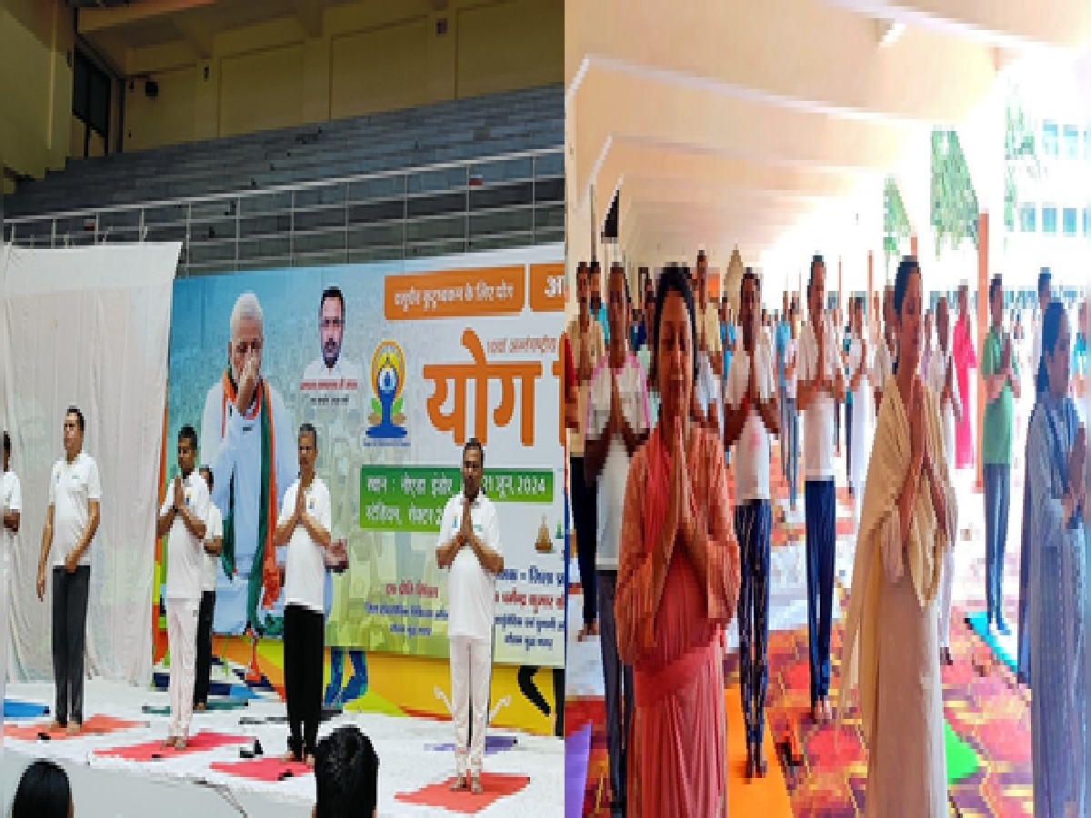 केंद्रीय मंत्री अन्नपूर्णा देवी ने गिरिडीह में किया सामूहिक योग