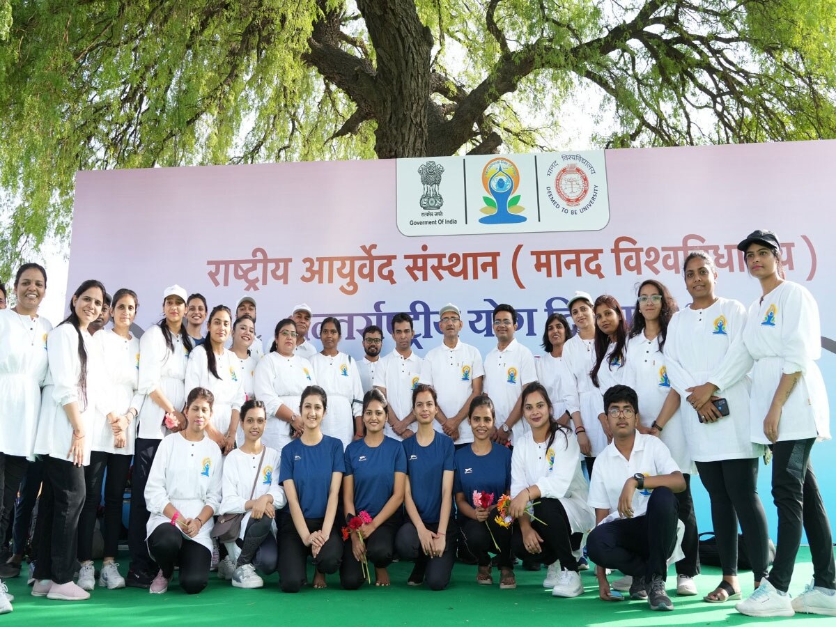 Jaipurites practiced yoga in on International Yoga Day 2024 see viral photos