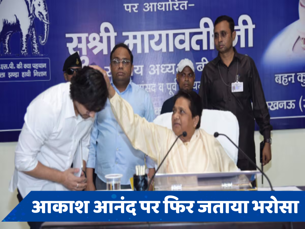 आकाश आनंद ही हैं मायावती के उत्तराधिकारी, सिर पर रखा हाथ, दोबारा बनाया पार्टी का नेशनल कोऑर्डिनेटर