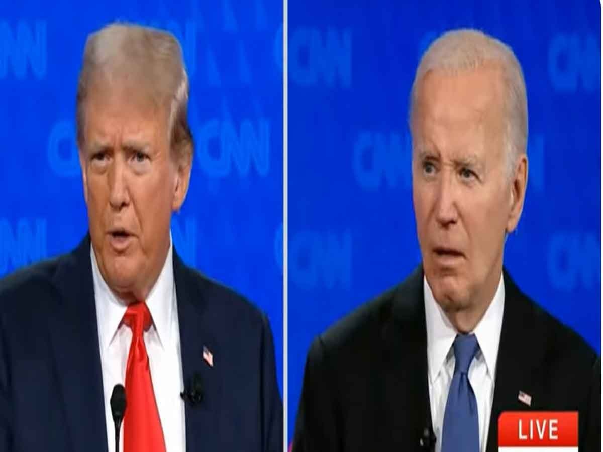 Biden-Trump Debate: बाइडेन-ट्रंप की पहली टीवी डिबेट, दोनों नेताओं ने नहीं मिलाया हाथ, जानें किसने क्या कहा? 