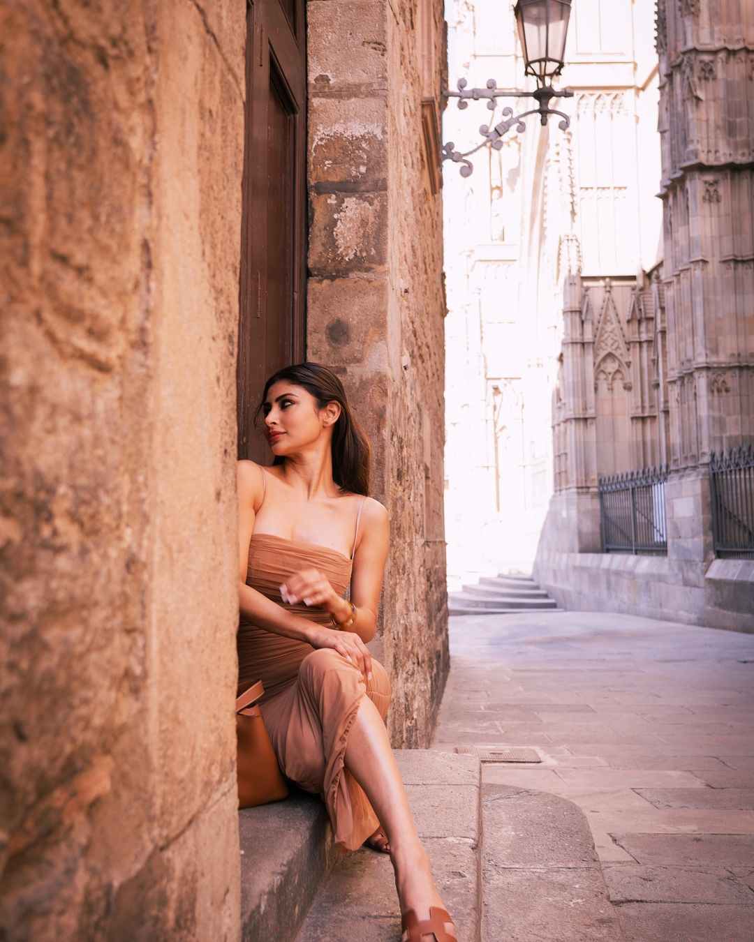 posed for the camera