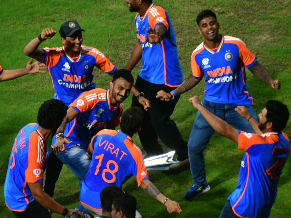 भारतीय खिलाड़ियों का डांस वाला जश्न