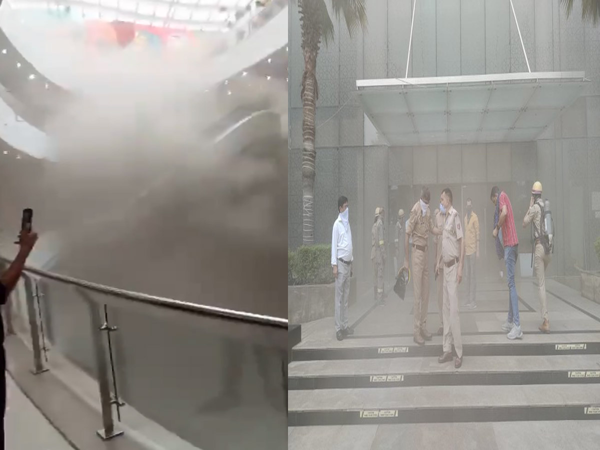 Logix Mall Fire : लॉजिक्स मॉल में लगी भयानक आग, बिल्डिंग कराई गई खाली 2 Logix Mall Fire