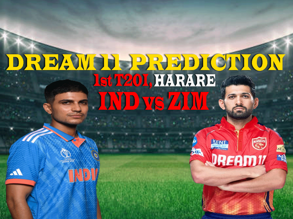 IND vs ZIM Dream11 Prediction: पहले टी20I में ऐसे बनाएं ड्रीम टीम, जानें पिच रिपोर्ट और प्लेइंग इलेवन IND vs ZIM Dream11 Prediction: पहले टी20I में ऐसे बनाएं ड्रीम टीम, जानें पिच रिपोर्ट और प्लेइंग इलेवन