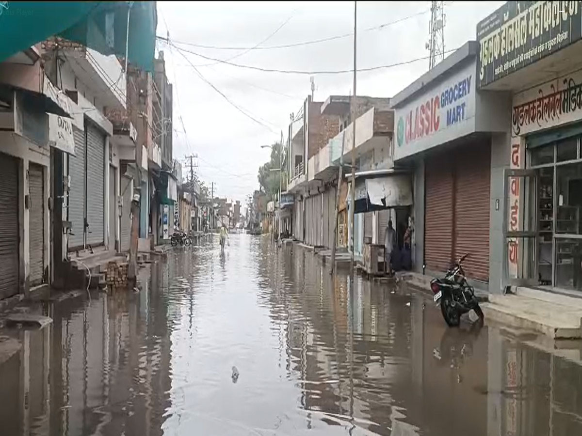 Anupgarh news Monsoon wreaks havoc roof of room collapses in heavy rain see photos